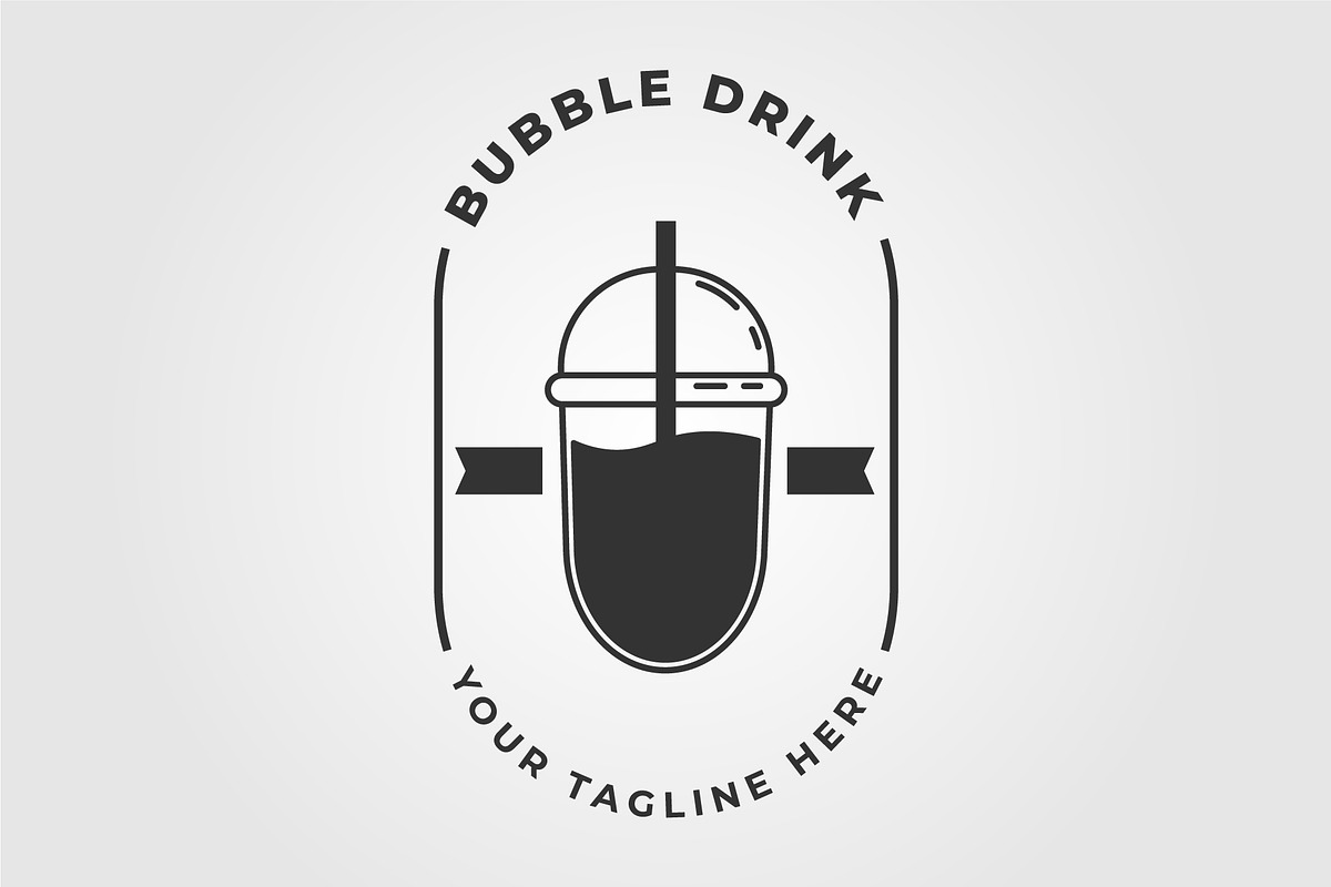 bubble tea and milkshake drink logo, a Graphic by Rizkaarishandy_shop