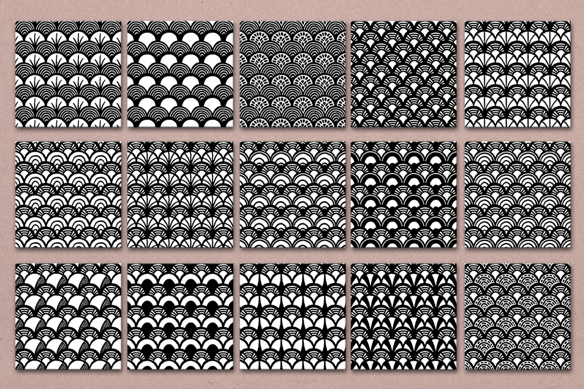 190 Handdrawn Scale Patterns, a Pattern Graphic by Monogram Fonts Co. (Photo 14 of 16)