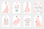 Mother's Day - kangaroo set, an Animal Illustration by Artnis (Thumbnail 5 of 6)