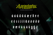 Aveinatortia, a Blackletter Font by ilhamtaro (Thumbnail 10 of 10)