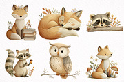 Cute Forest Animals Woodland Clipart, an Illustration by DreamArtGraphic (Thumbnail 5 of 8)