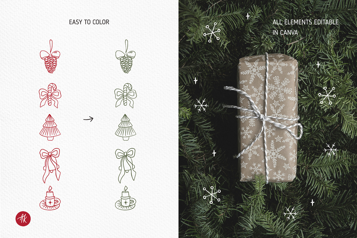 Christmas Hand Drawn Doodles Set, an Object Graphic by Alena Koval (Photo 9 of 18)