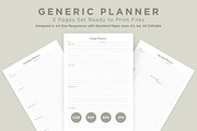 Generic Planning Pages Set V-12, a Stationery Template by shahsoft (Thumbnail 1 of 3)