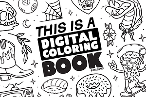 Skulls & Slices Coloring Book, an Outline Icon by Joshgeduld