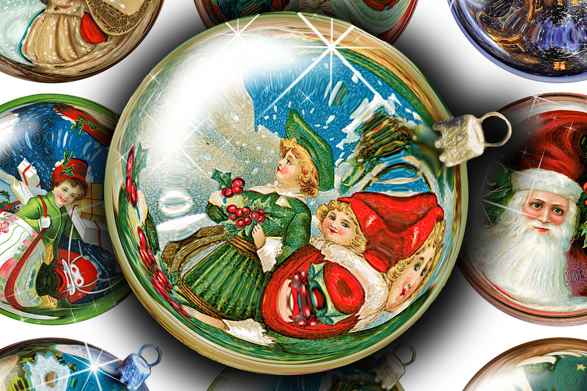 Vintage Christmas Ball, a Print Template by Kseniya-Omega (Photo 2 of 3)
