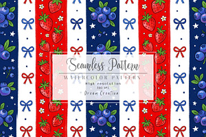 4th of July Patriotic Pattern, a Texture Illustration by Dream Creation