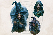 Dark Fantasy Halloween witches, a Seasonal Illustration by ThatsDesignArt (Thumbnail 12 of 17)