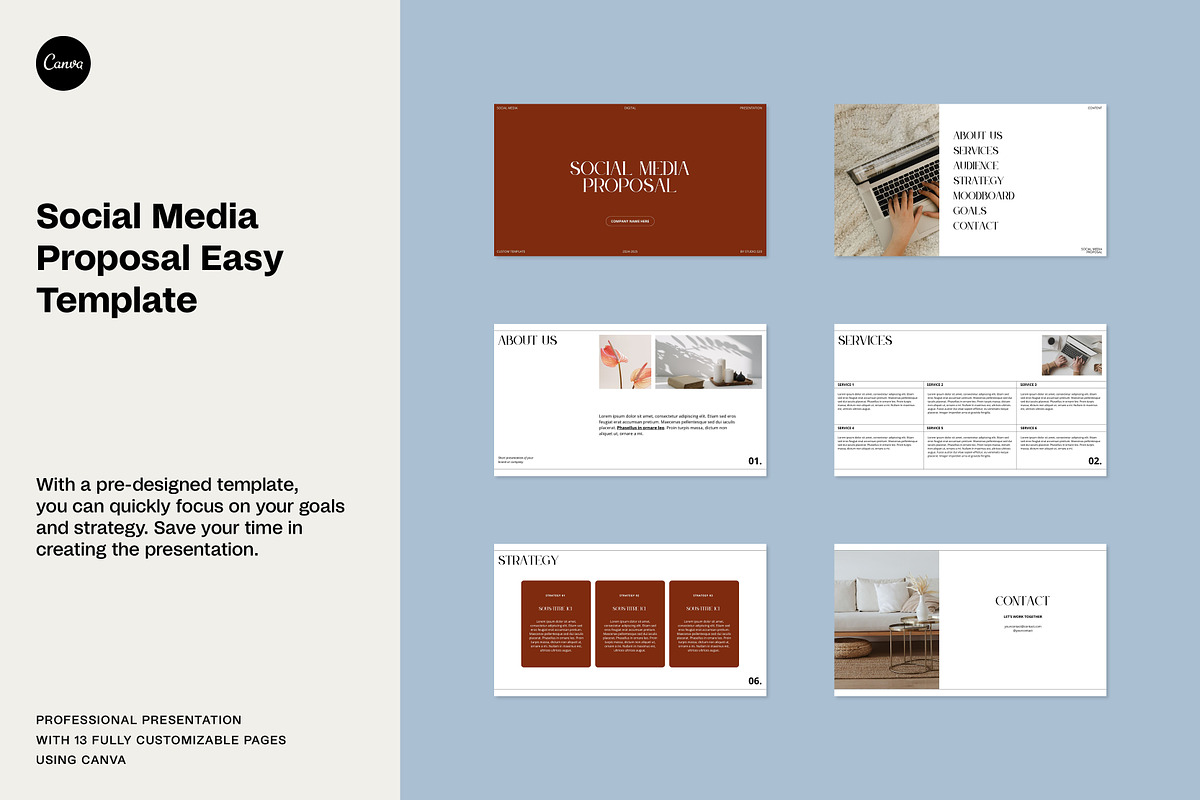 Social Media Proposal Template, a Marketing Template by Studio.520 (Photo 2 of 8)