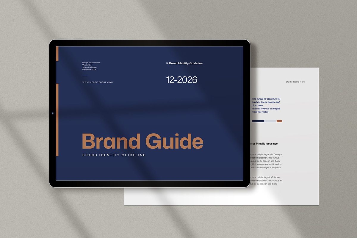 Brand Guidelines Layout | Word & EPS, a Brochure Template by HiveArts (Photo 1 of 13)