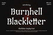 Burnhell - Blackletter Font, a Blackletter Font by AQR Studio (Thumbnail 1 of 8)