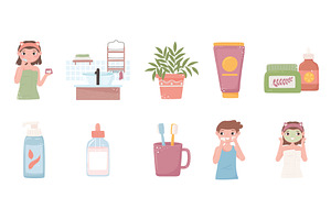 skin care treatment, a Person Illustration by studiogstock