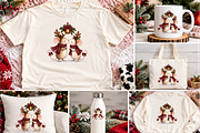 Whimsical Mice’ Christmas Kiss, a Seasonal Illustration by Printable Design Store (Thumbnail 2 of 3)