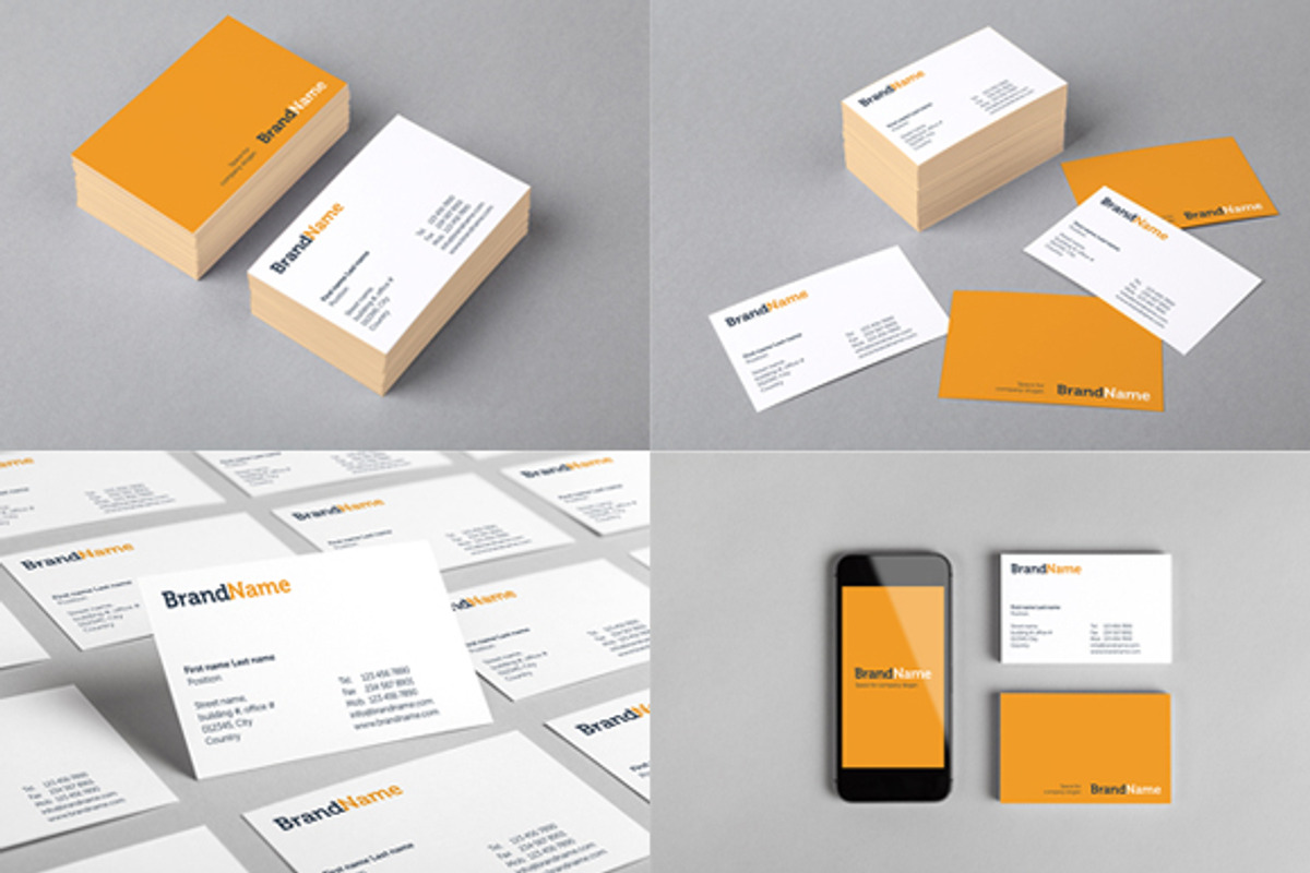 Business cards Mockup + Template, a Print Template by Vitalliy (Photo 4 of 5)