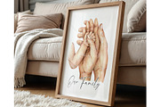 New Family Parents and Newborn Hands, a Person Illustration by EkaterinaViArt (Thumbnail 4 of 5)