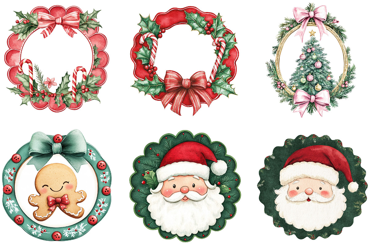 Preppy Christmas Frame PNG, a Seasonal Illustration by Designking (Photo 3 of 4)
