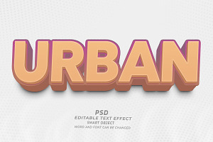 Urban PSD 3d Editable Text Effect