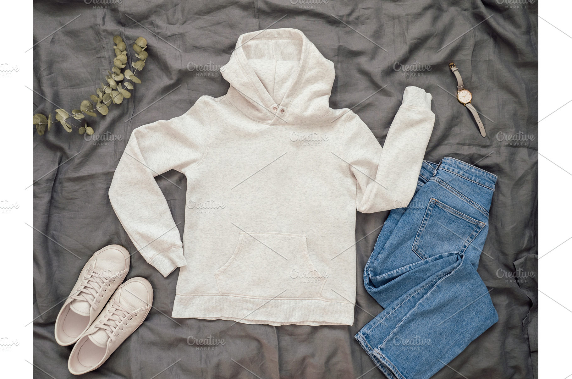 White hoody mock up, copy space for, a Beauty & Fashion Photo by Fascinadora