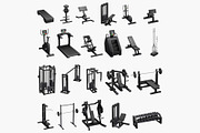 Low Poly Gym Equipments, an Object 3D Model by Artem Varnitsin (Thumbnail 1 of 6)