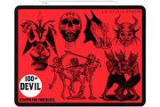 Devil - Procreate Tattoo Stamp Set, a Brush Add-On by LA Studio Sthlm (Thumbnail 6 of 7)
