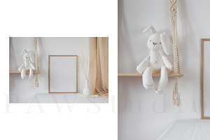 Nursery Photo Frame Mockup 3x4