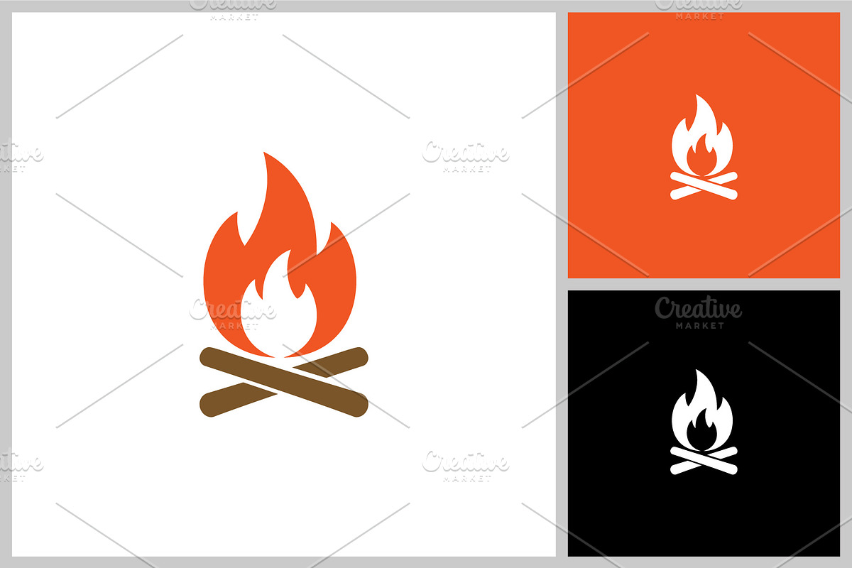 Campfire Vector Icon., a Solid Icon by quadrazo