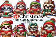 Watercolor Christmas Funny Cute slo, a Seasonal Illustration by Rose Art (Thumbnail 1 of 7)