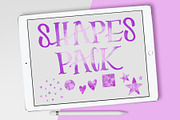 SHAPES iPad Watercolor, a Brush Add-On by Hewitt Avenue (Thumbnail 1 of 4)