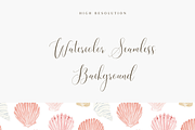 Seamless Seashell Watercolor Pattern, a Pattern Graphic by Pati Charm Studio (Thumbnail 3 of 8)