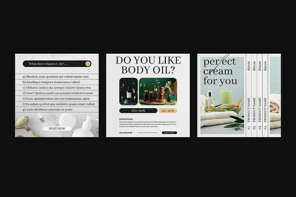 Skin Care Social Media Post Template, a Social Media Template by E-Type (Photo 4 of 5)