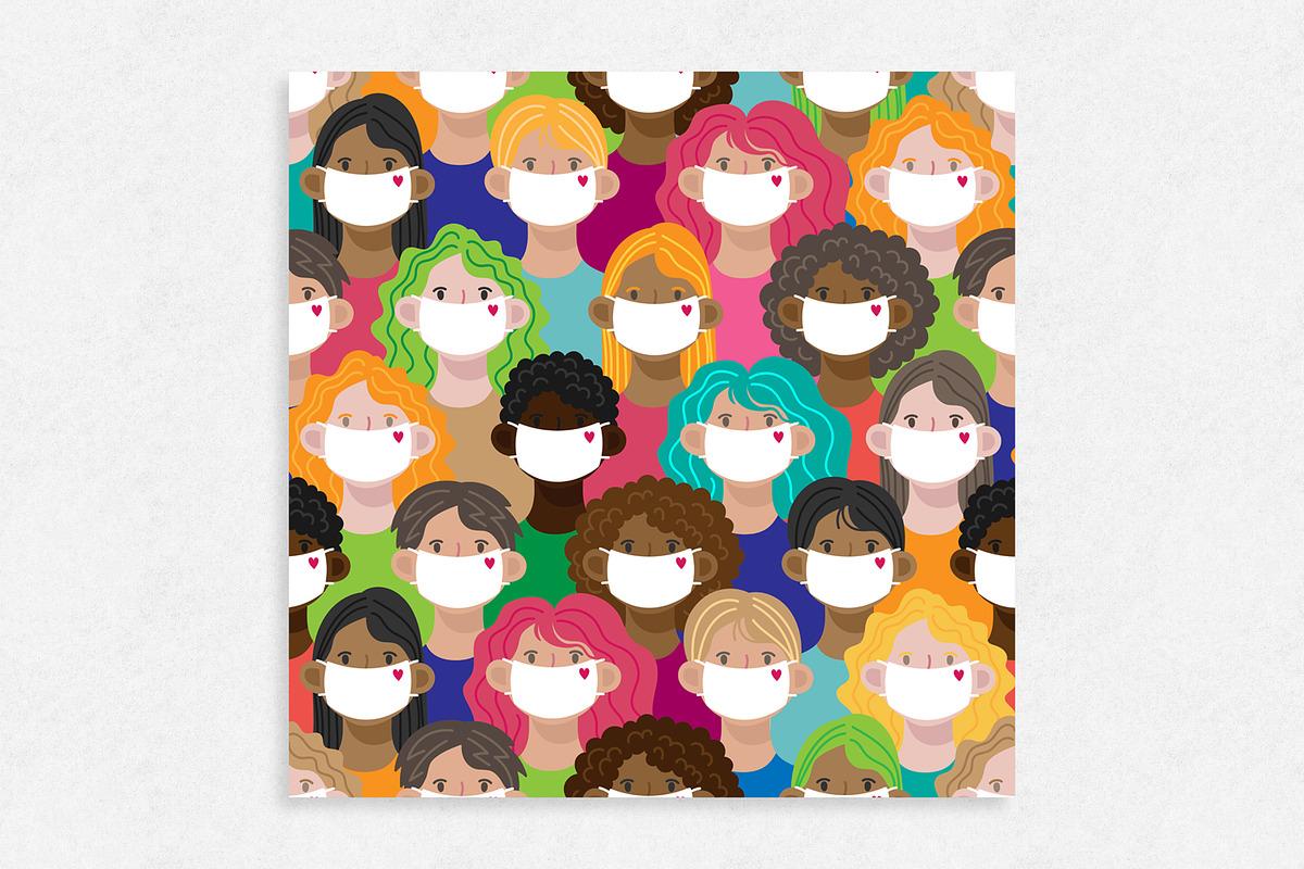 People wearing medical masks., a Healthcare Illustration by KVIO (Photo 2 of 7)