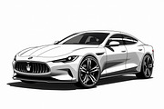 Modern Sports Car Vector Art Set, an Illustration by BIPLOB EXPERT (Thumbnail 3 of 7)