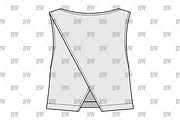 Open Back Tank Fashion Flat, a Shirt Mockup by haydenwentworth (Thumbnail 3 of 3)