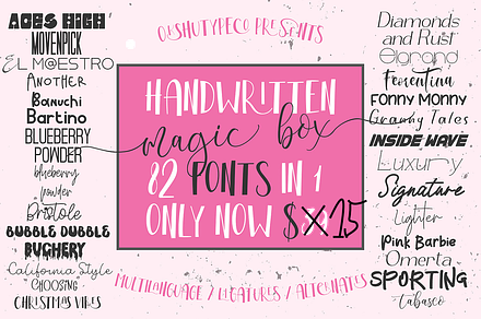 Unique 82in1 Handwritten font, a Handwritten Font by Alexander Tiunov