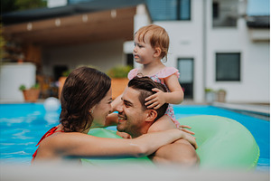 Summer fun with toddler in the water, a Person Photo by HalfPoint