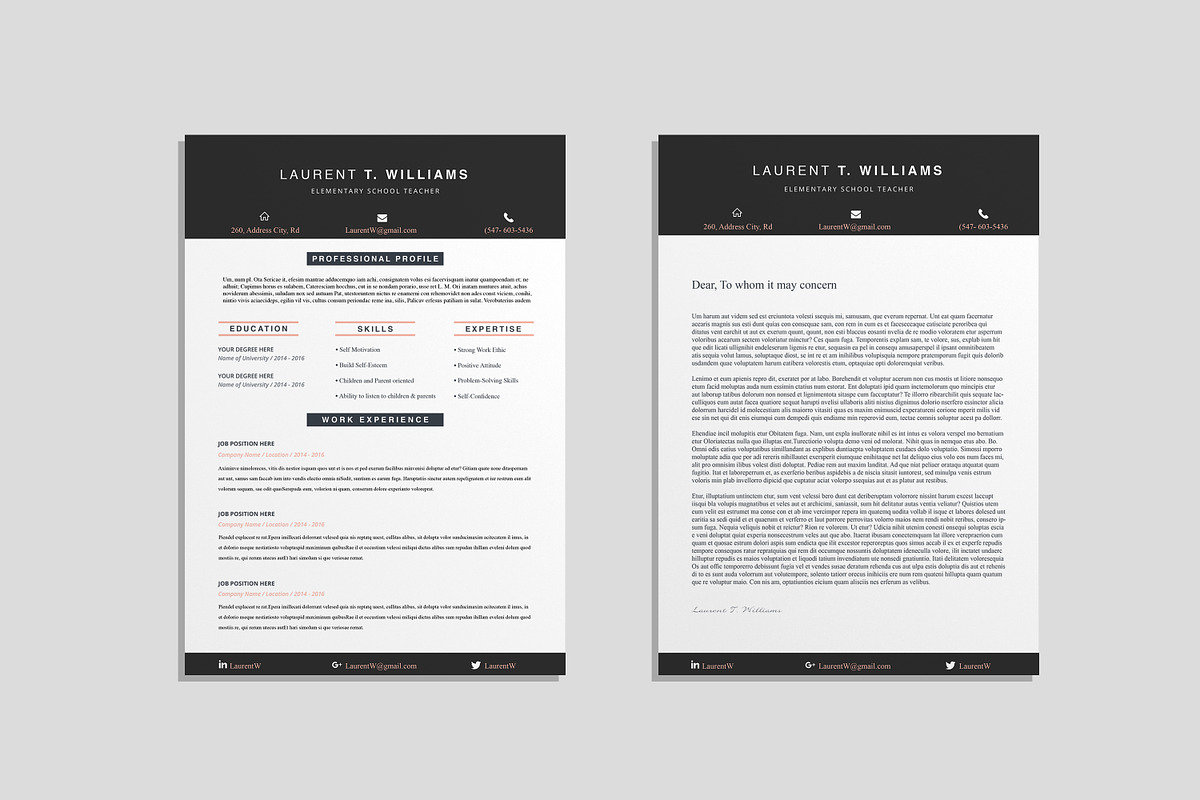 Resume Template / CV, a Resume Template by OpulentStu (Photo 3 of 3)