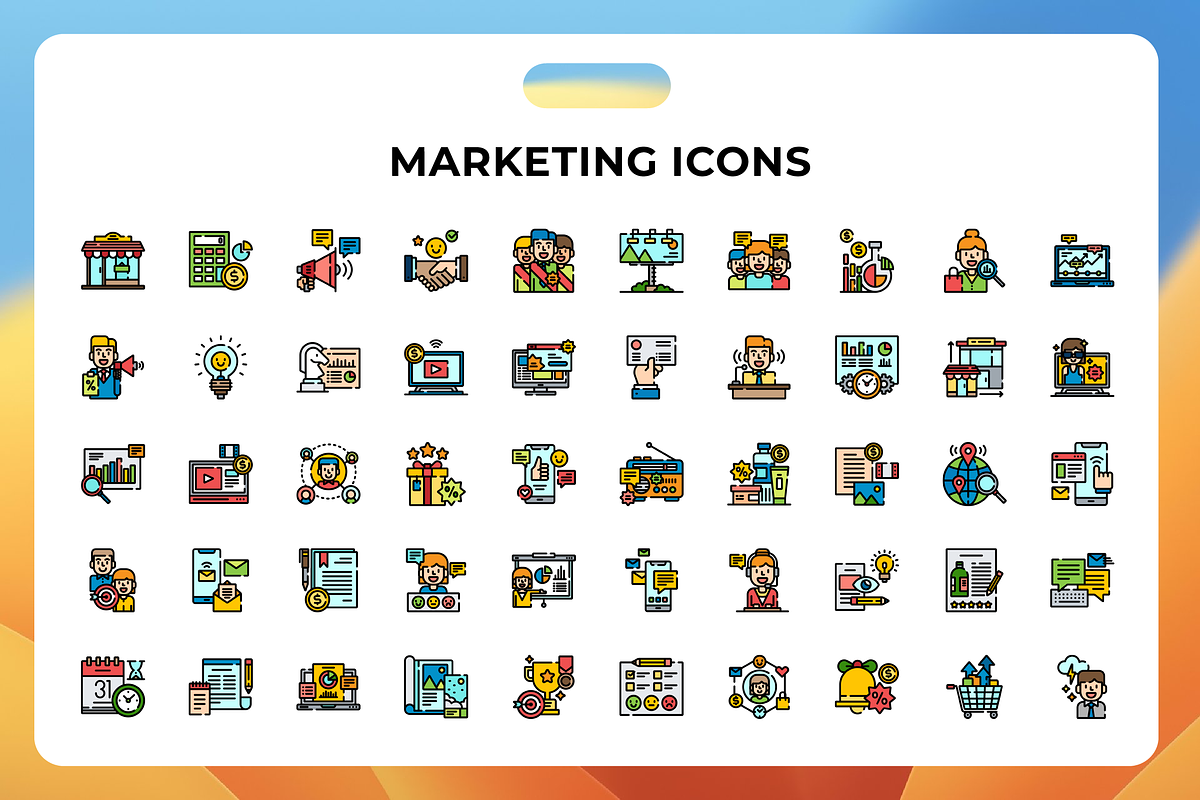 Marketing Icons, an Icon by Wencory