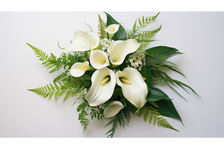 bridal white green flower top view, a Nature Photo by pikepicture