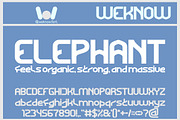 Elephant Font, a Font by weknow (Thumbnail 1 of 8)
