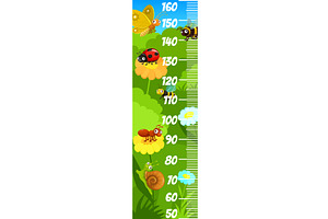 Cartoon Insects Height Chart