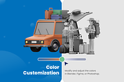3D Travel Illustration Set, a Scene 3D Model by Flat Icons (Thumbnail 5 of 8)