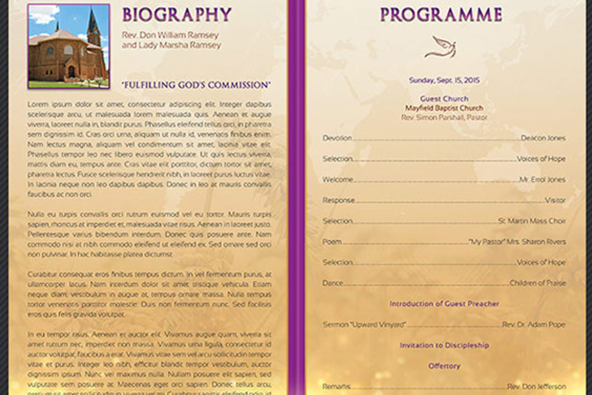 Clergy Anniversary Service Program, a Templates & Theme by Godserv Designs (Photo 5 of 6)