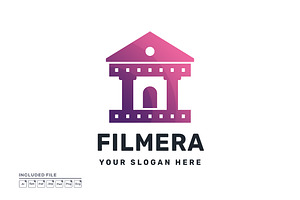 Film Media Gradient Vector Logo, a Branding & Logo Template by yuanesei
