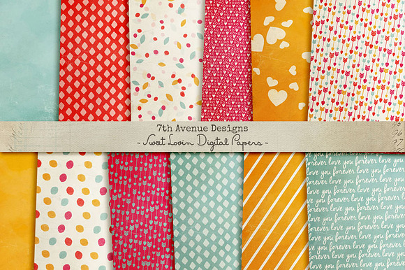 Sweet Lovin Digital Papers
