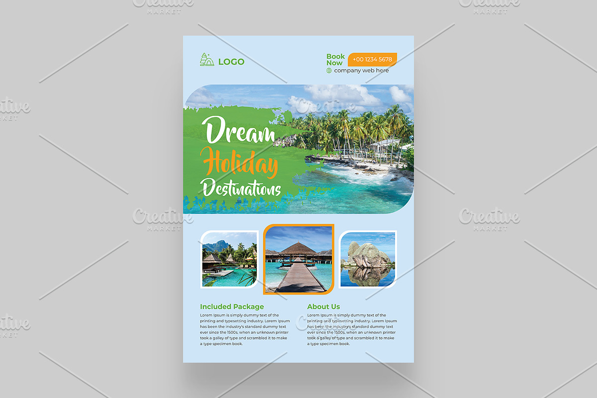 Modern Travel Flyer Design, a Flyer Template by Shahjahangdb1 (Photo 4 of 11)