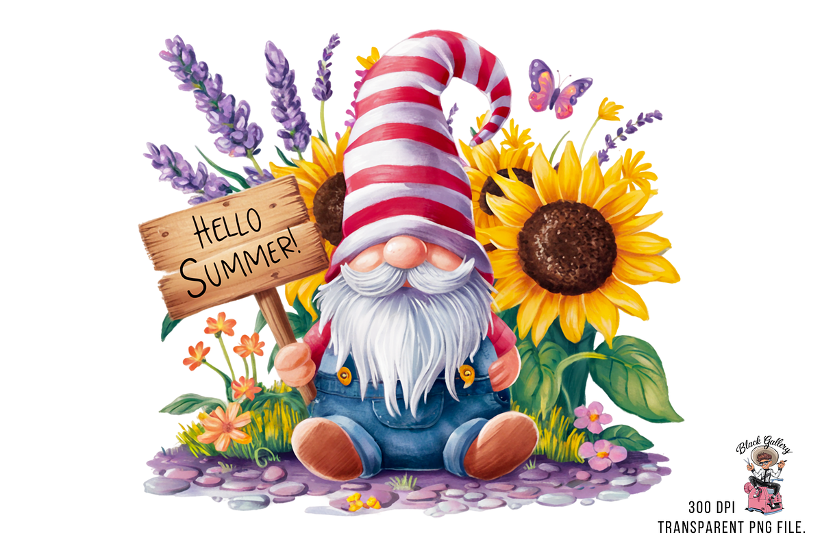 Summer Gnome Clipart 10 PNG, a Graphic by Clipart Bloom (Photo 2 of 11)