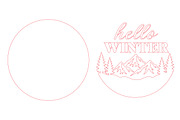 Hello Winter SVG Round Sign, Rustic, an Object Graphic by Libby Wishes (Thumbnail 4 of 4)