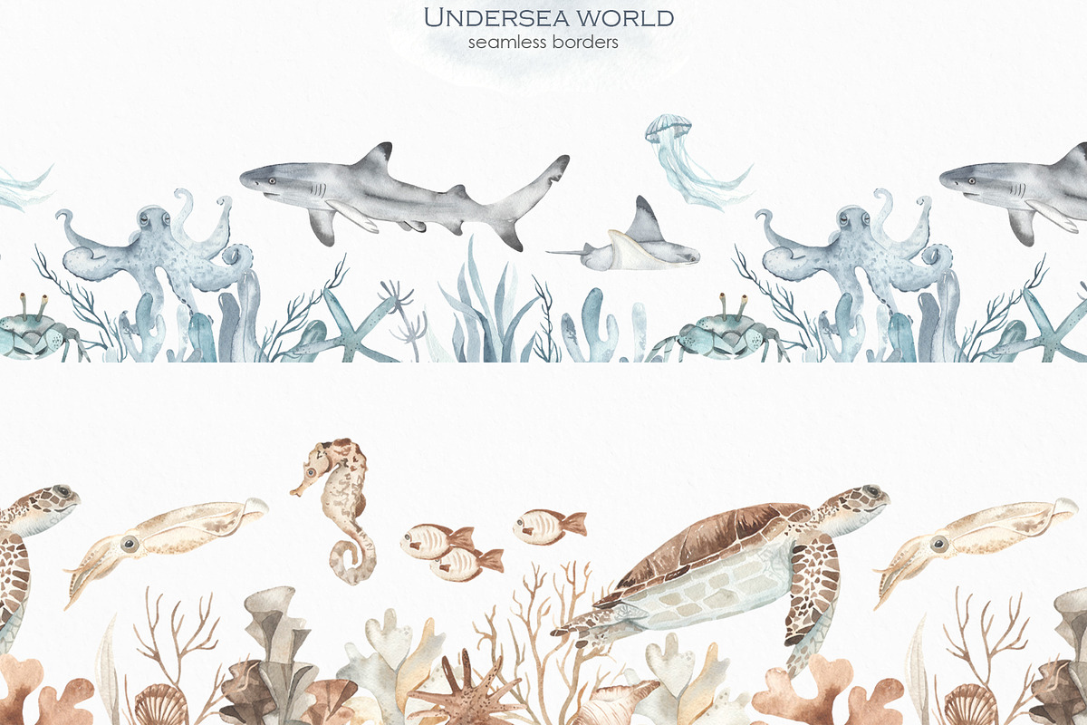 Undersea world Watercolor, an Animal Illustration by Marina Ermakova (Photo 9 of 12)