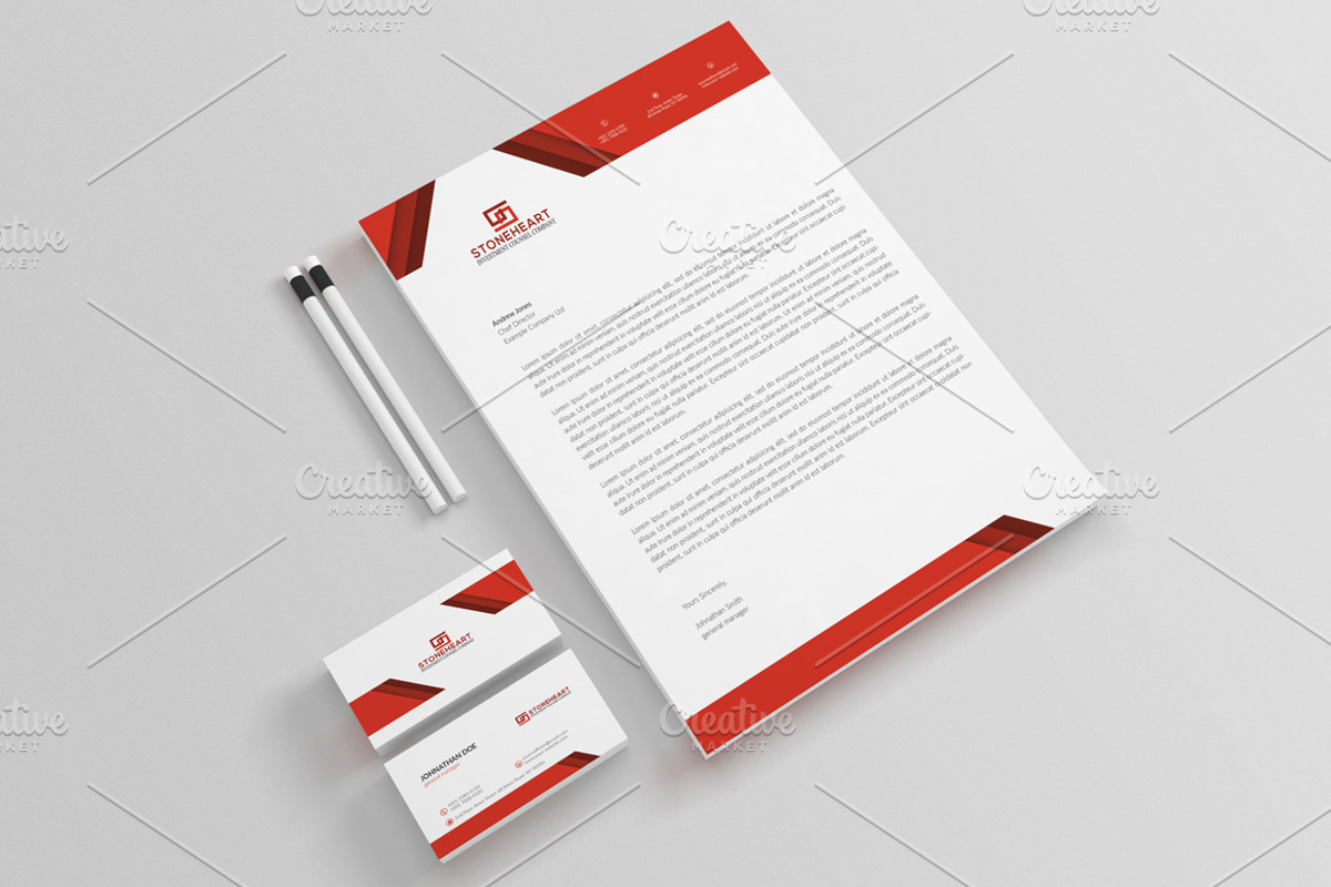 Corporate Business Card & Letterhead, a Stationery Template by BettyDesign (Photo 5 of 7)