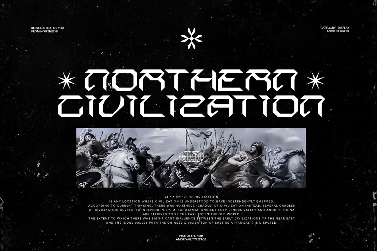 AMOR V-02, a Font by Noirthetic (Photo 6 of 8)