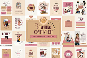 Coaching Instagram Post Templates, a Social Media Template by Hell Yeah Designs